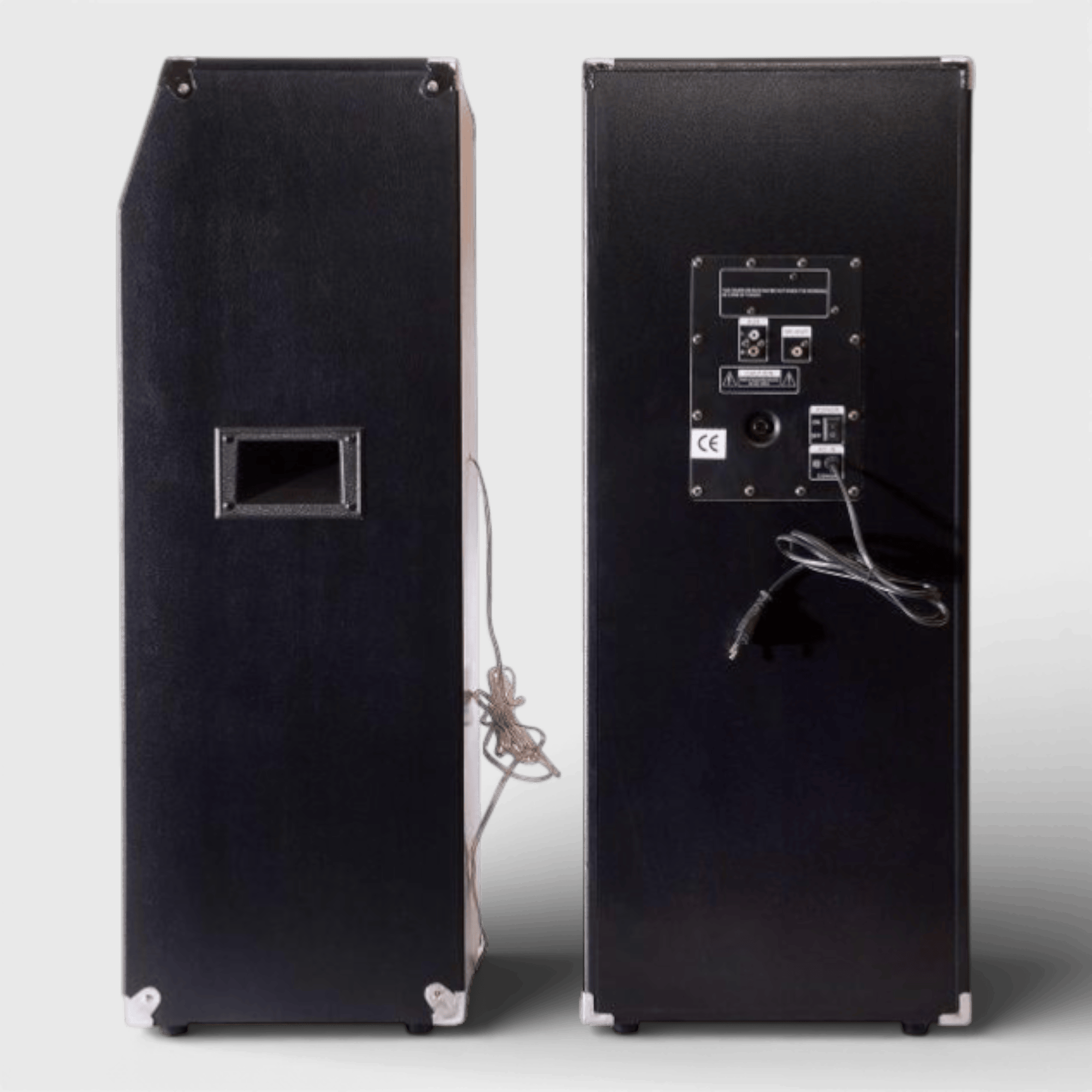 Set Boxe Audio Profesionale 2304, Egalizator pe 7 Benzi, Sistem Karaoke, Putere 700 W, Lumini RGB, Conectivitate Bluetooth, Port USB, Slot SD Card, AUX In, FM Radio, Cadou Microfon si Telecomanda