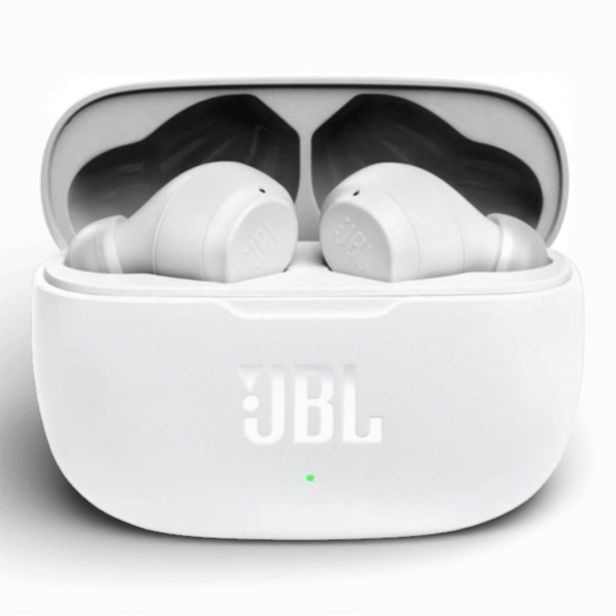 Casti audio in-ear JBL Wave 200TWS, True Wireless, Bluetooth, Deep Bass, IPX2, Touch Control, Alb