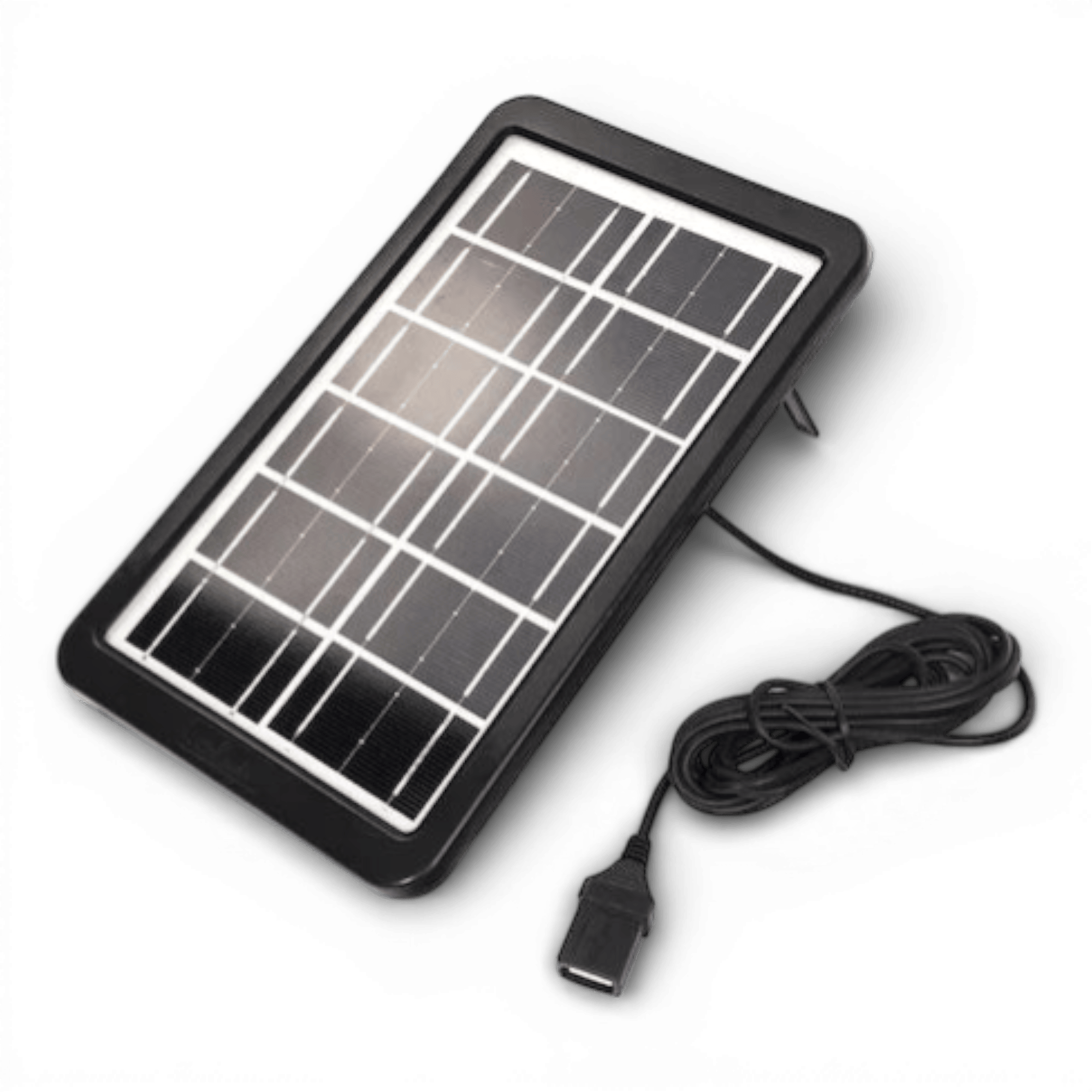 Panou Solar Portabil, Putere 3W, Tensiune 6V, IP67, Cablu cu Mufe 5 in 1, Negru