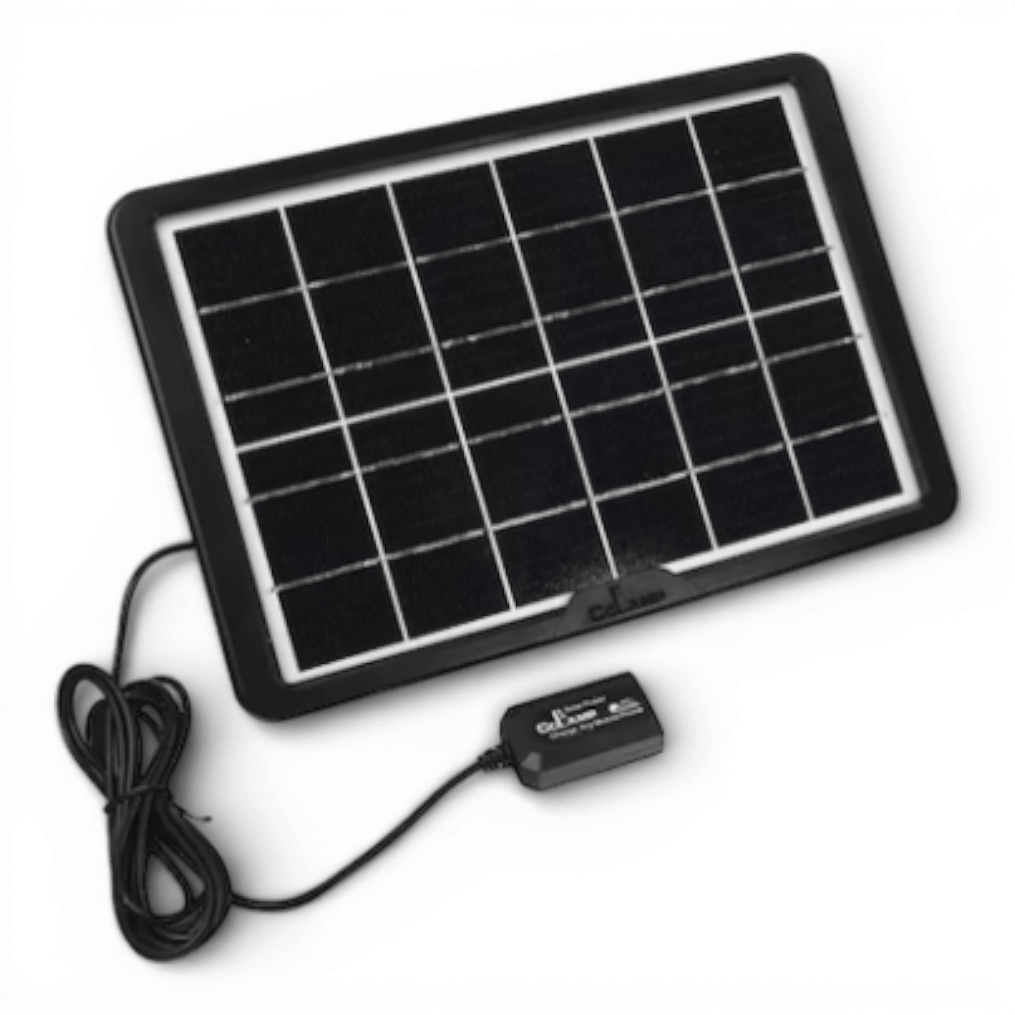 Panou Solar Portabil, Putere 8W, Tensiune 6V, IP65, Cablu cu Mufe 5 in 1, Negru