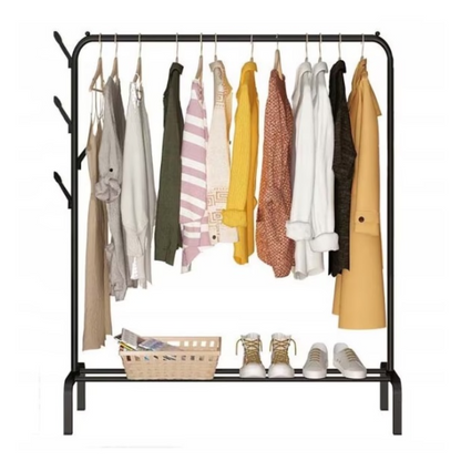 Hanger support for clothes and accessories, metal frame 