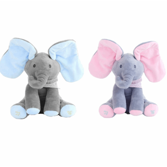 Elefant interactiv din plus - vorbeste, canta si flutura urechile - Peek a Boo