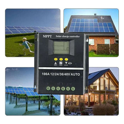 Controler solar, MPPT,12V/24V/36V/48V, 100A, display LCD, 7 moduri de functionare