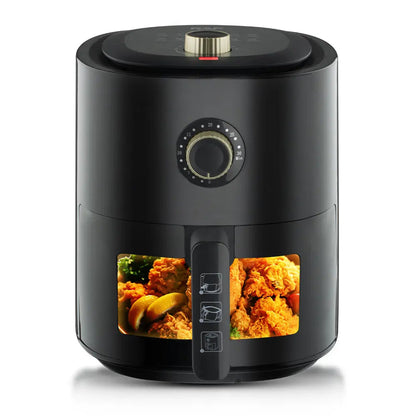 Air Fryer RAF R5332B, Friteuza cu aer cald, Fara ulei, Capacitate 6L, 1500W, Negru