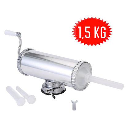 Masina manuala de umplut si facut Carnati 1.5/3Kg INOX, 3 Palnii incluse