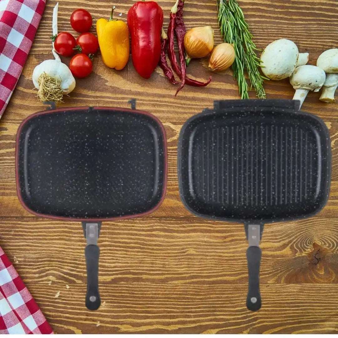 Oferta Speciala: Tigaie dubla grill Dessini Italy + Aparat pentru preparat mini vafe/gofre