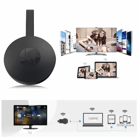 Chrome-cast media player HDMI, transmisie dispozitiv mobil, TV Andoid, IOS, Windows in HDMI prin wifi