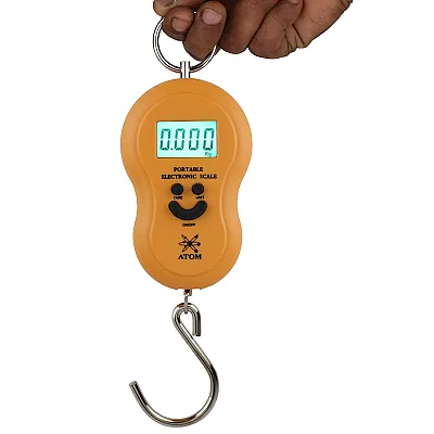 Orange Digital Scale with LCD Display 50kg electronic 