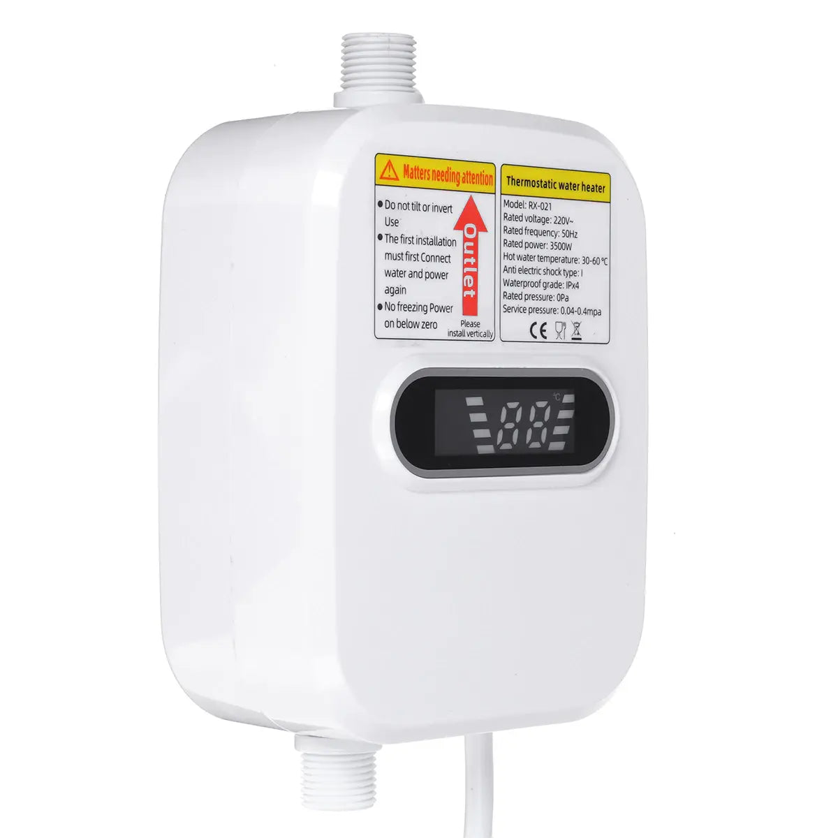 Boiler electric instant pentru apa calda, cu afisaj digital, 3500W