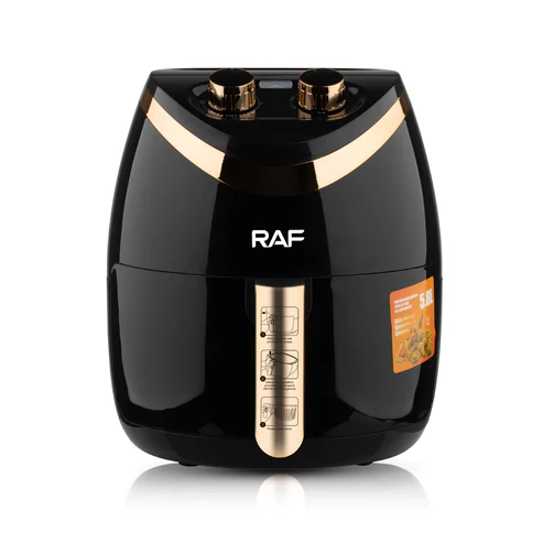 AirFryer RAF 5232, Friteuza cu aer cald, Capacitate 5.8L, 1500W, Negru