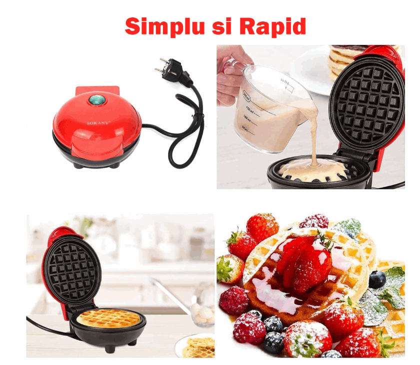 Oferta Speciala: Tigaie dubla grill Dessini Italy + Aparat pentru preparat mini vafe/gofre