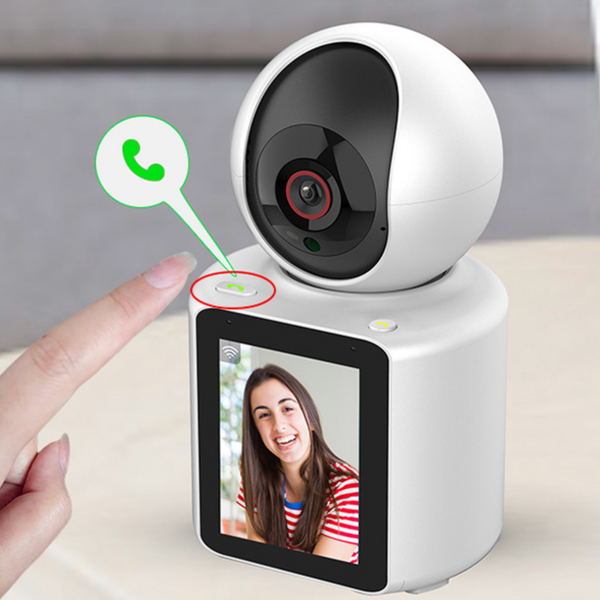 Camera video comunicare bidirectionala, ecran de 2.8 inch, monitorizare bebelusi, apeluri telefonice video, 360°, HD 1080p, infrarosu, detectare miscare, stocare in Cloud si pe card SD