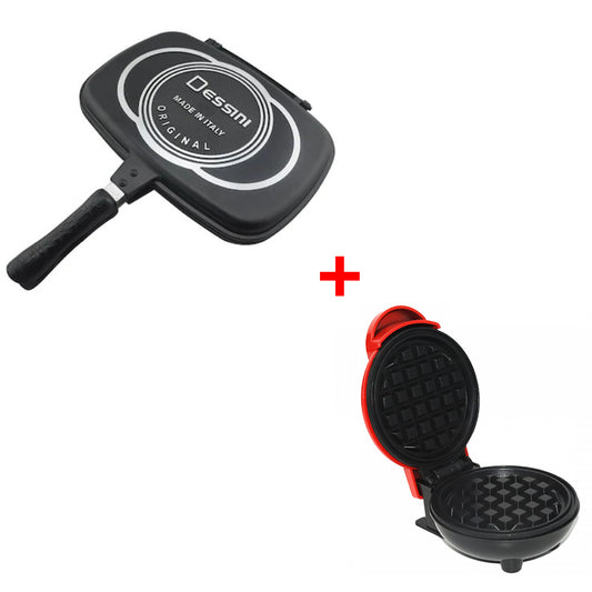 Special Offer: Dessini Italy double grill pan + Machine for preparing mini waffles/waffles