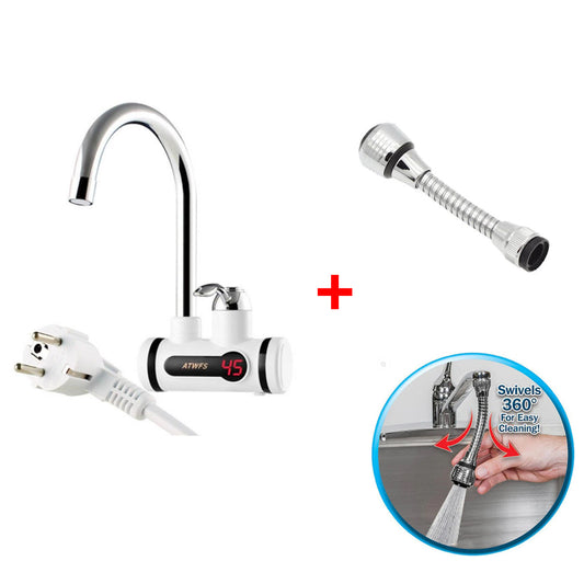 Electric Faucet Set with LCD Display + 1 x Turboflex Universal Extension