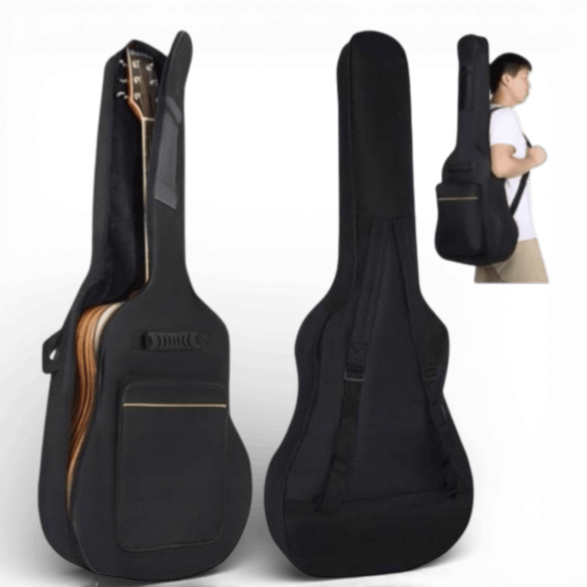 Chitara Acustica Rosu 4/4 38" ( 95 x 35 cm ), pentru Incepatori si Adulti, Recomandata peste 8-10 Ani, 6 Corzi Metalice, 20 De Taste