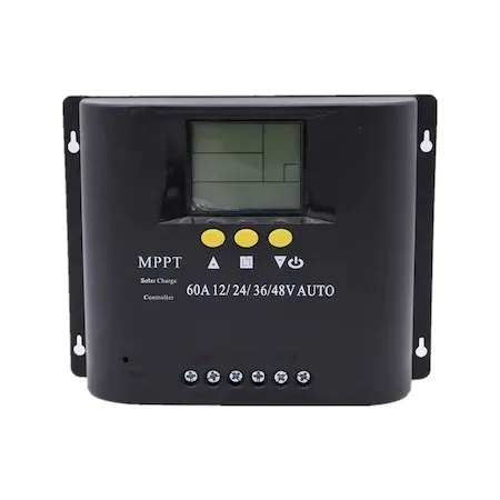 Controler solar MPPT 12V/24V/36V/48V, 60A, multifunctional, display LCD, 7 moduri de functionare, 6 protectii functionale, Negru