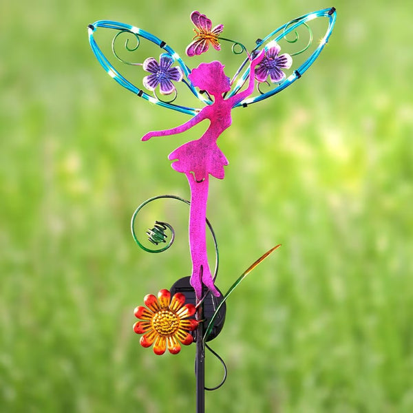 Decoratiune solara pentru gradina Fairy Wings 85 cm