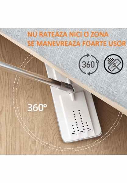 Mop profesional cu doua cuve de spalare si uscare + 2 rezerve cadou