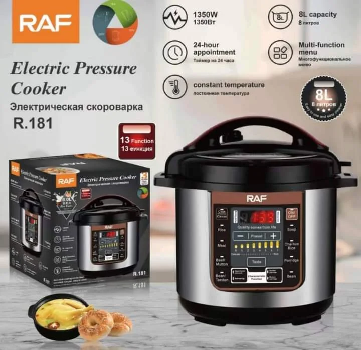 Oală Electrică Sub Presiune RAF R-181, 8L, 1350W, Multifuncțională și Multiprogramabilă