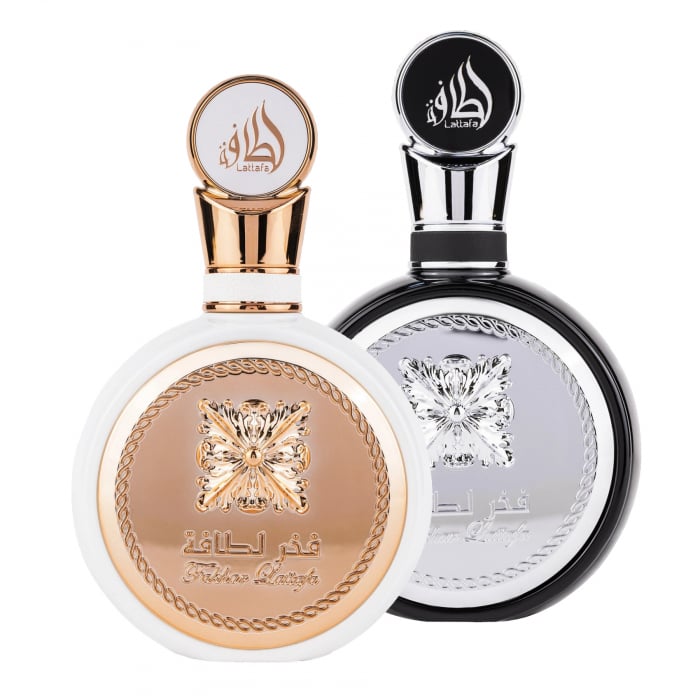 Pachet 2x Apa de Parfum, Lattafa, Fakhar Man 100ml + Fakhar Woman 100ml