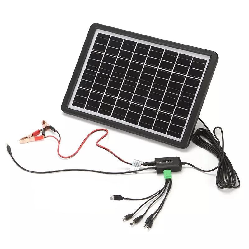 Pachet promo: 3x Panou solar portabil cu regulator, tensiune 16V / 9V / 6V, 15W, Port multi USB, IP65, Incarcare dispozitive electronice sau baterii auto si moto, Negru