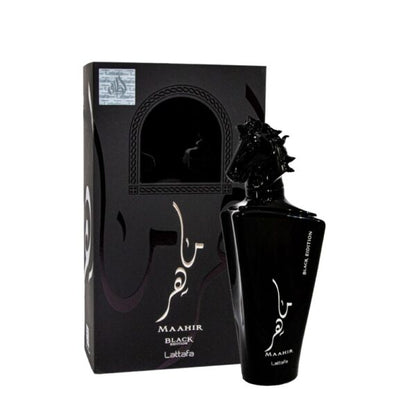 Apa de Parfum Maahir Black Edition, Lattafa, Barbati - 100ml