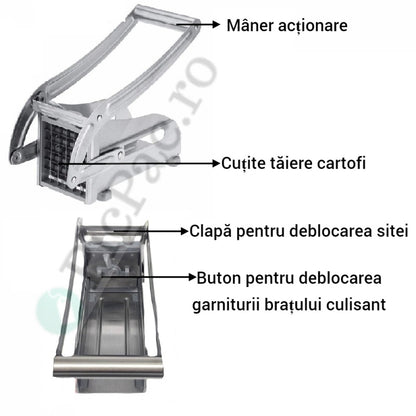 Stainless steel potato and vegetable cutter