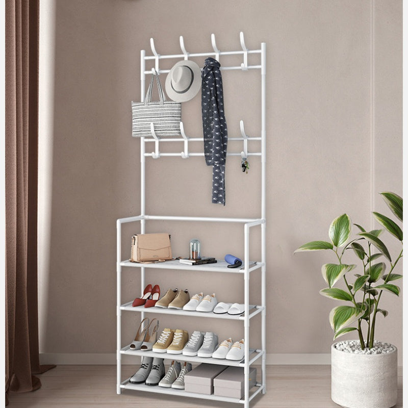 Clothes hanger with shoe support, 4 shelves 