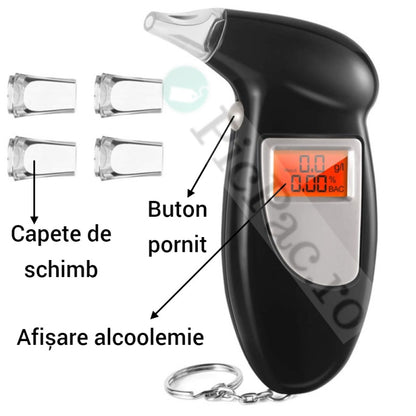 Digital breathalyzer with 4 spare heads