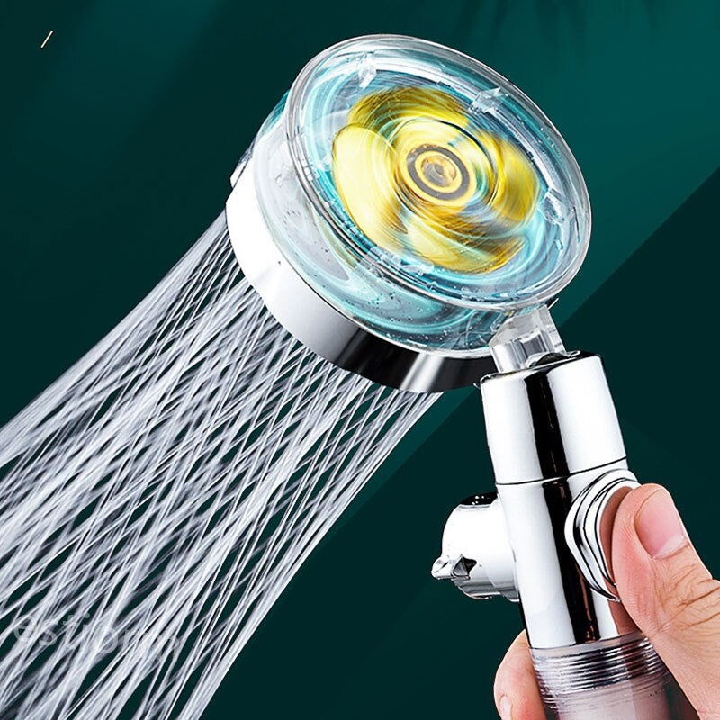 Shower head with high pressure and rotating head 