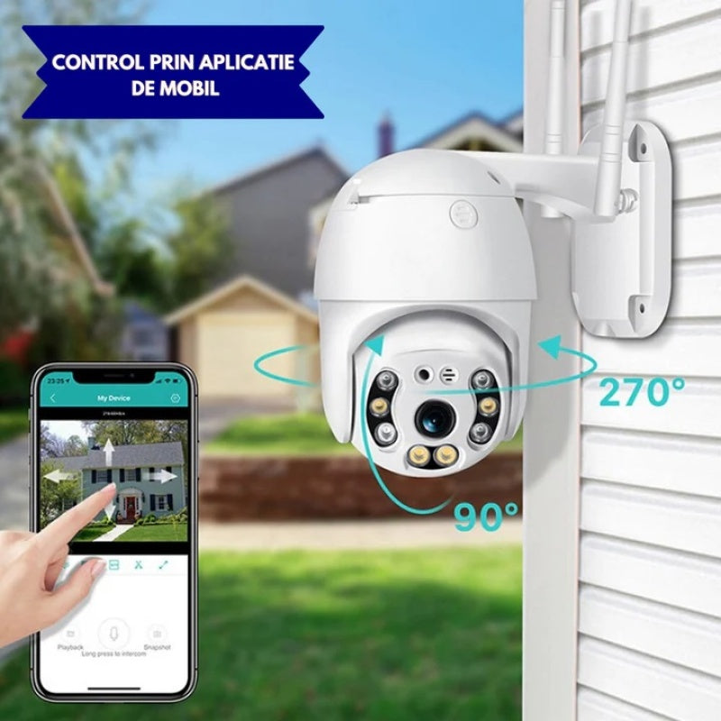 Outdoor Wi-Fi surveillance camera, rotating, with motion sensor 