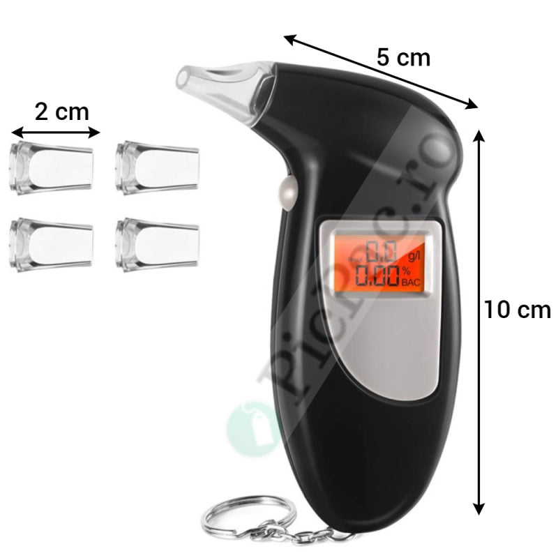 Digital breathalyzer with 4 spare heads