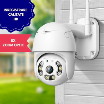 Camera de supraveghere Wifi exterior, rotativa, cu senzor de miscare