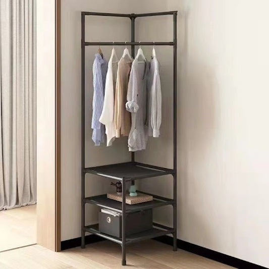 Corner shelf for clothes, black 