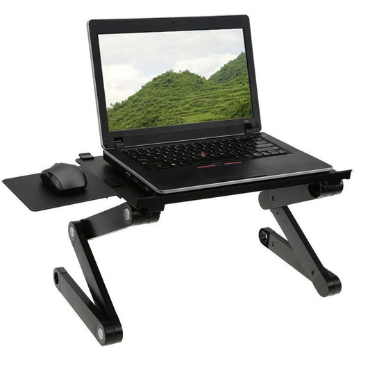 Masa, Stand pentru laptop Multifunctionala T8, Reglabila, 2 Ventilatoare