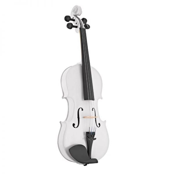 Classical Violin 4/4 Pearl White For Beginners and Adults, Bow, Sacaz, Contrachin, Carrying Bag