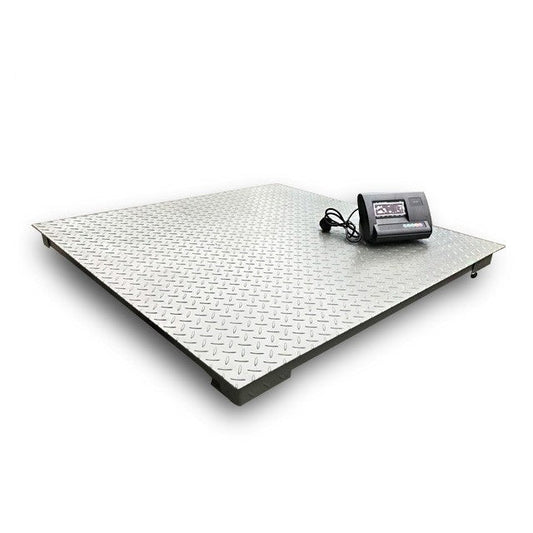 Cantar electronic platforma 3000 kg ( 3 tone ), tabla groasa striata 5mm, 120 x 120cm ( 1.2m x 1.2m ), 4 celule de cantarire, autonomie acumulator 10 ore