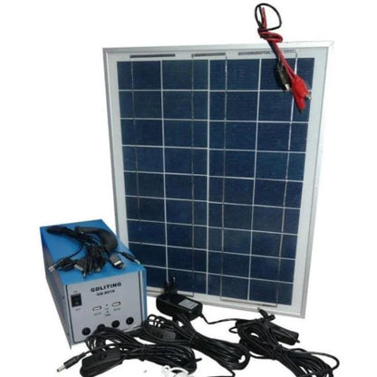 Sistem Fotovoltaic cu Panou Solar 12V/12A 100W, 3 Becuri, Iesire USB, Acumulator Incorporat, Alimentare 220 V