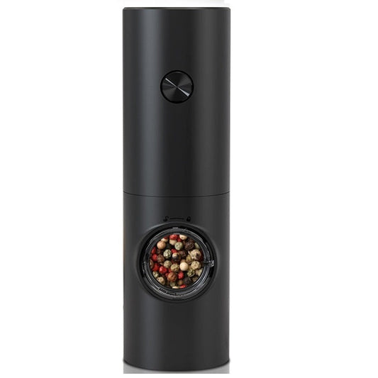 Electric Salt/Pepper Grinder, Spices, Black, With Battery, LED Indicator, Adjustable Thickness 