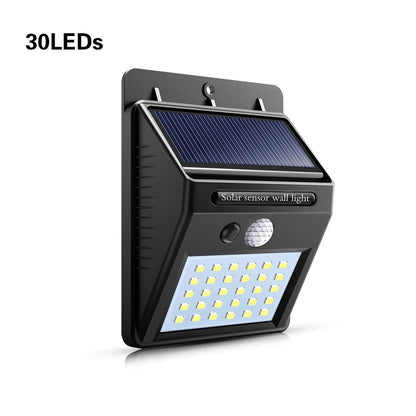 Solar wall lamp with 30 LED motion sensor