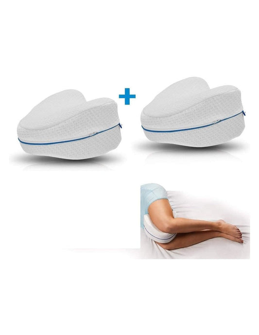 Set of 2 ergonomic pillows for knees and legs, memory foam