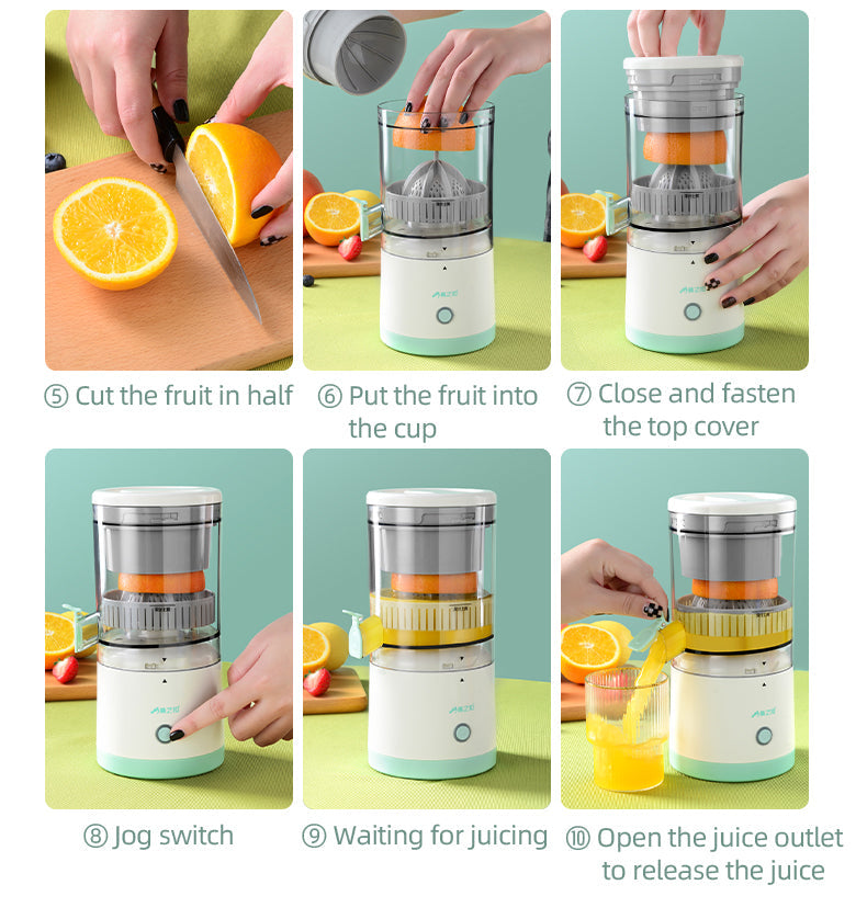 Portable electric citrus juicer with 45w usb power supply 