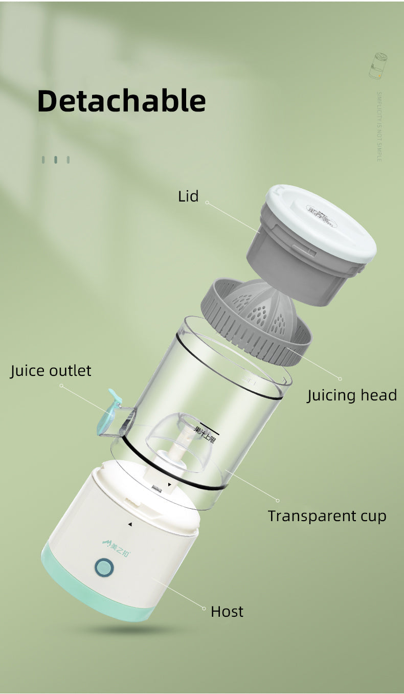 Portable electric citrus juicer with 45w usb power supply 