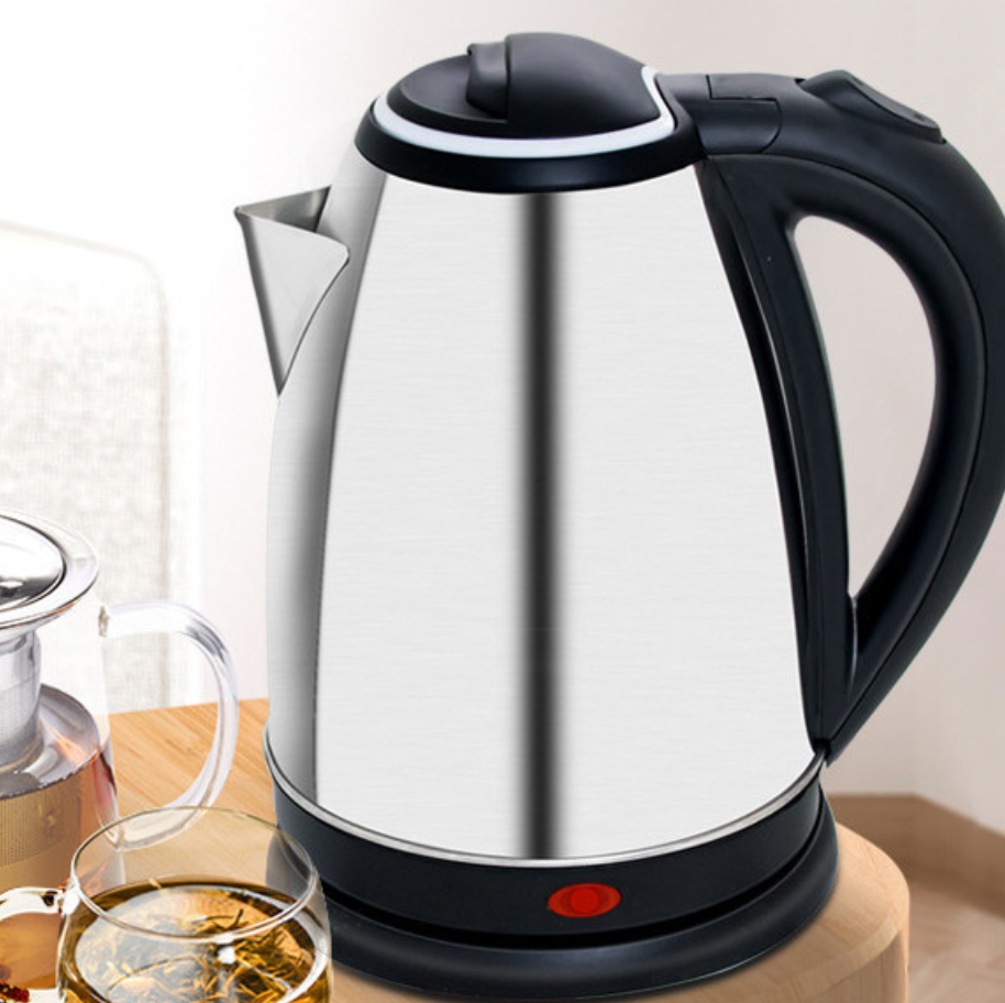 Inox Kettle, 1500W, 2 L, automatic release, Inox/Black