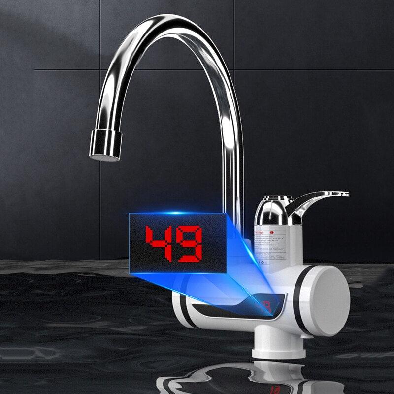 Electric faucet for instant hot water, with LCD display 