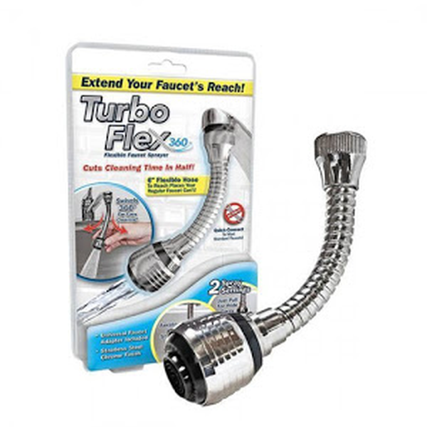 Universal flexible extension for Turbo Flex faucet