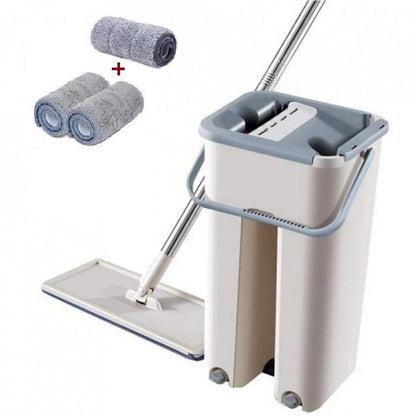 Professional mop with two tubs for washing and drying + 2 refills as a gift