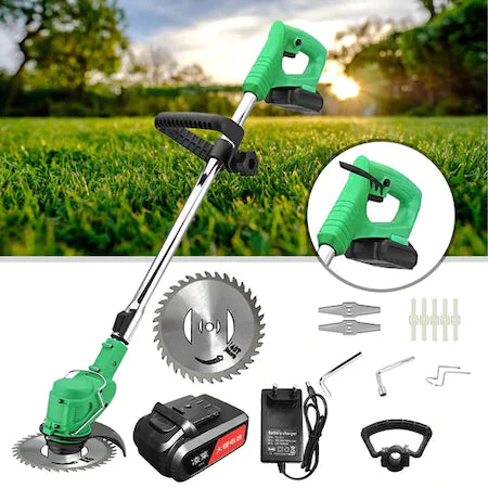 Electric mower for Gardening 48V 500W, 1 accumulators, 4000mAh battery, 18,000 RPM, adjustable arm, accessories included, long autonomy