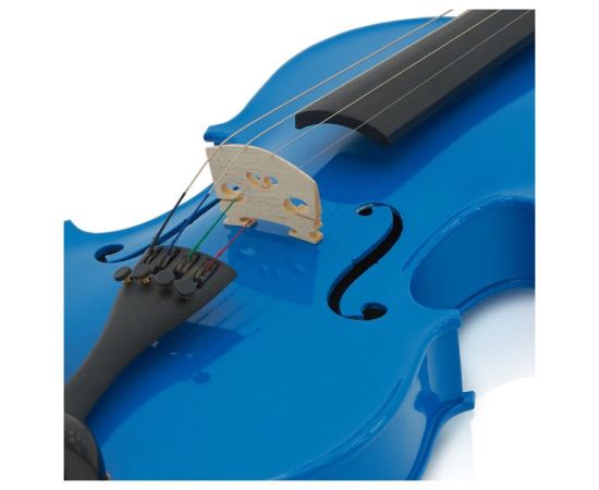 Classical Violin 4/4 Blue For Beginners and Adults, Bow, Sacaz, Contrachin, Carrying Bag