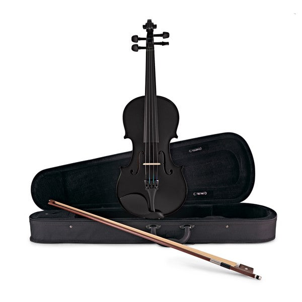 Classical Violin 4/4 Pearl Black For Beginners and Adults, Arcus, Sacaz, Geantra Transport